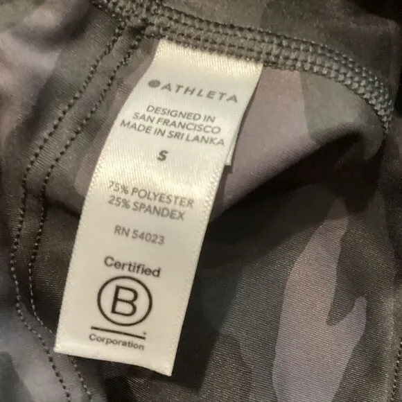ATHLETA Ultimate 7/8 Tight Legging Camo Black Gray Size Small #531773 - Picture 10 of 14